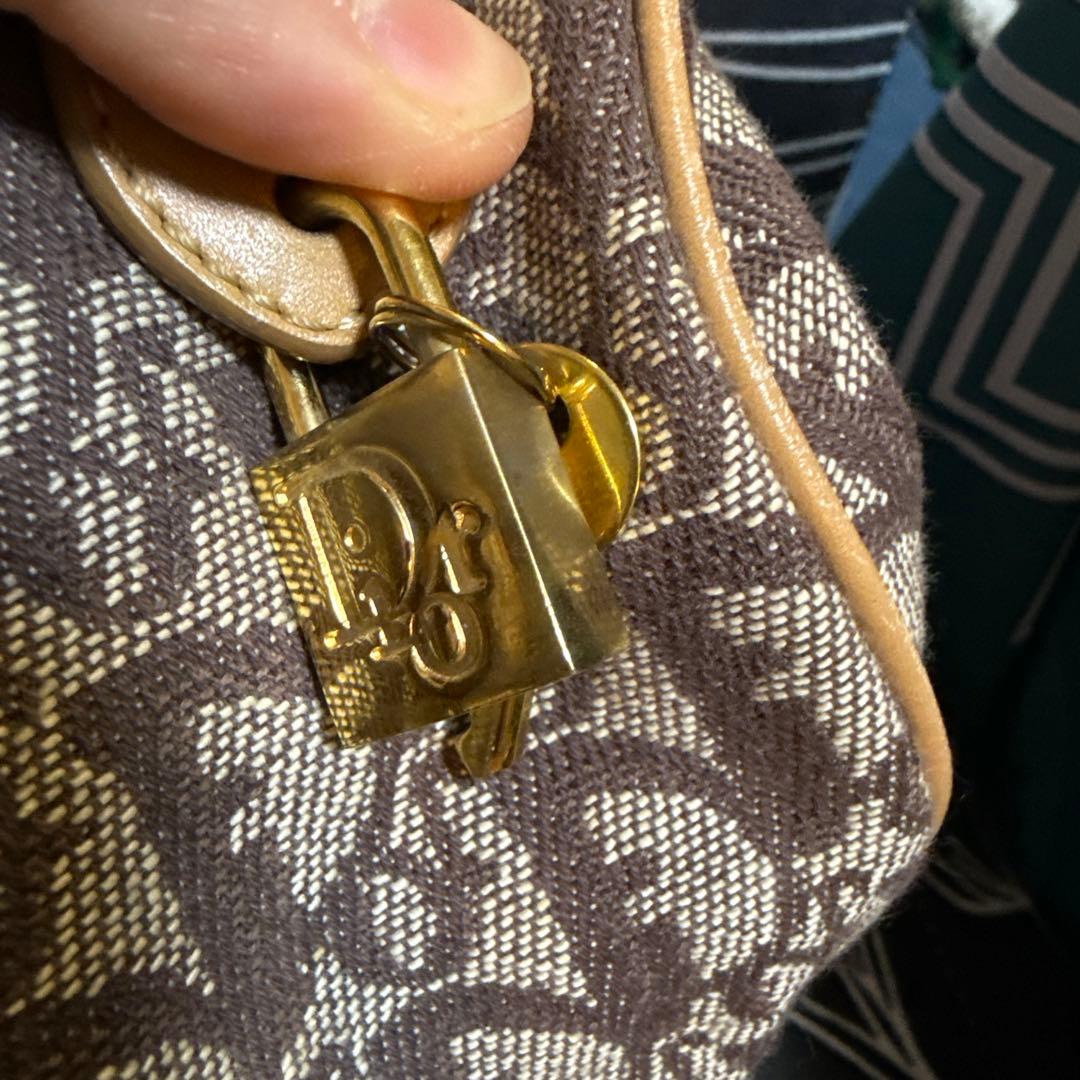 Dior ブラウンキャンバスハンドバッグ 中型