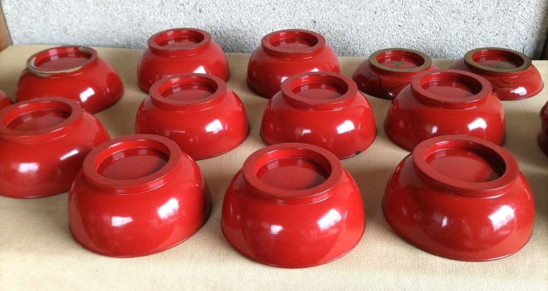 金蒔絵　花鳥絵変わり菓子椀　9客