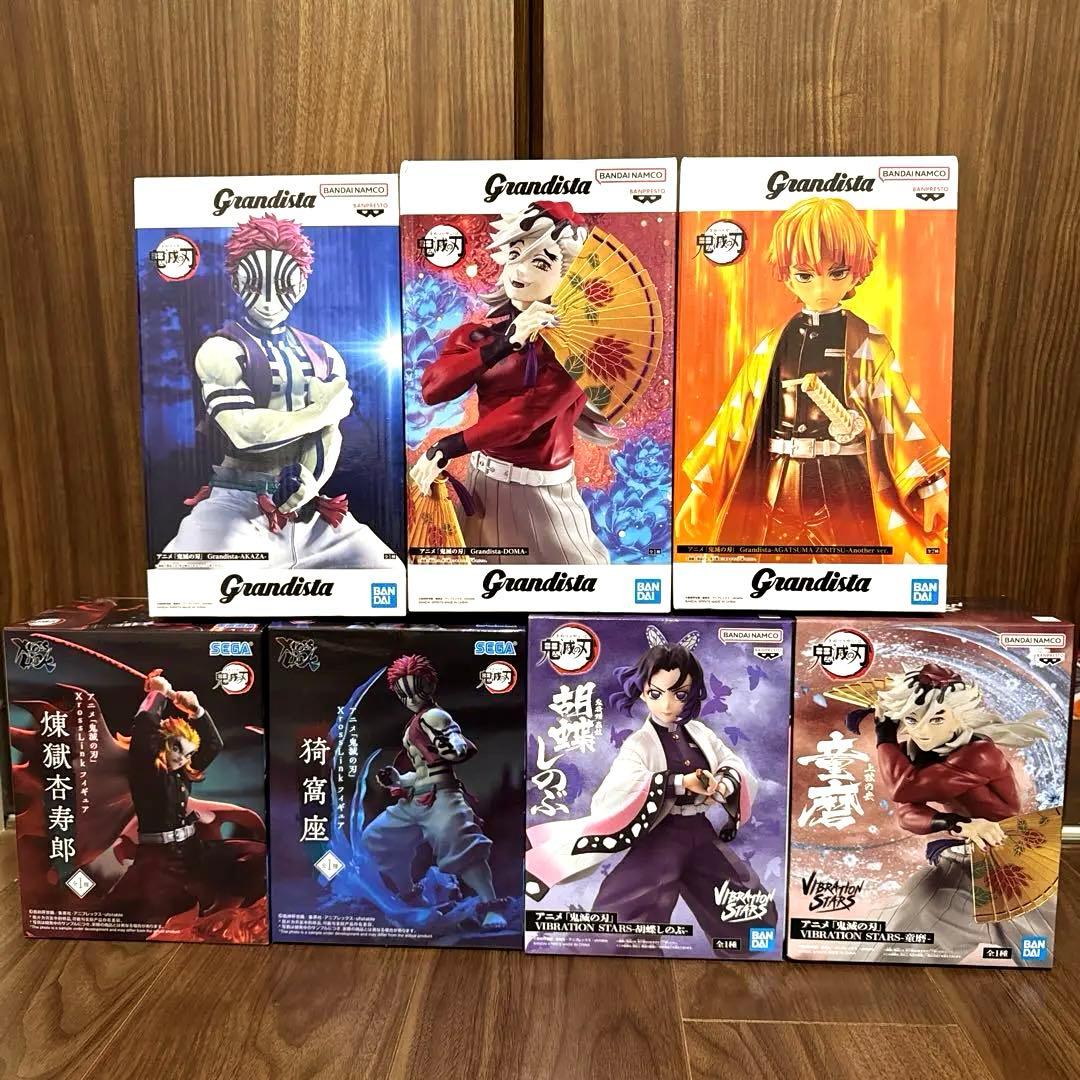 鬼滅の刃　フィギュア7体セット　童磨/我妻善逸B/猗窩座/胡蝶しのぶ/煉獄杏寿郎