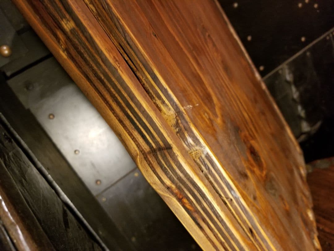 ヴィンテージ　木製　透かし彫り　額装飾　ミュシャ　ノスタルジア　アート　ミラー