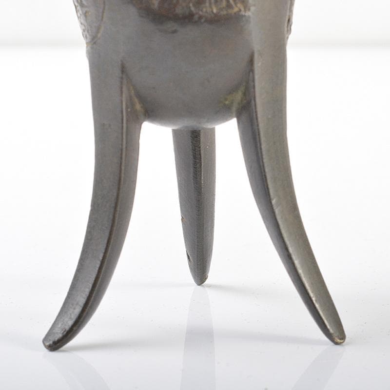 中国　古銅青銅　爵形　香炉　時代箱　M　R6261