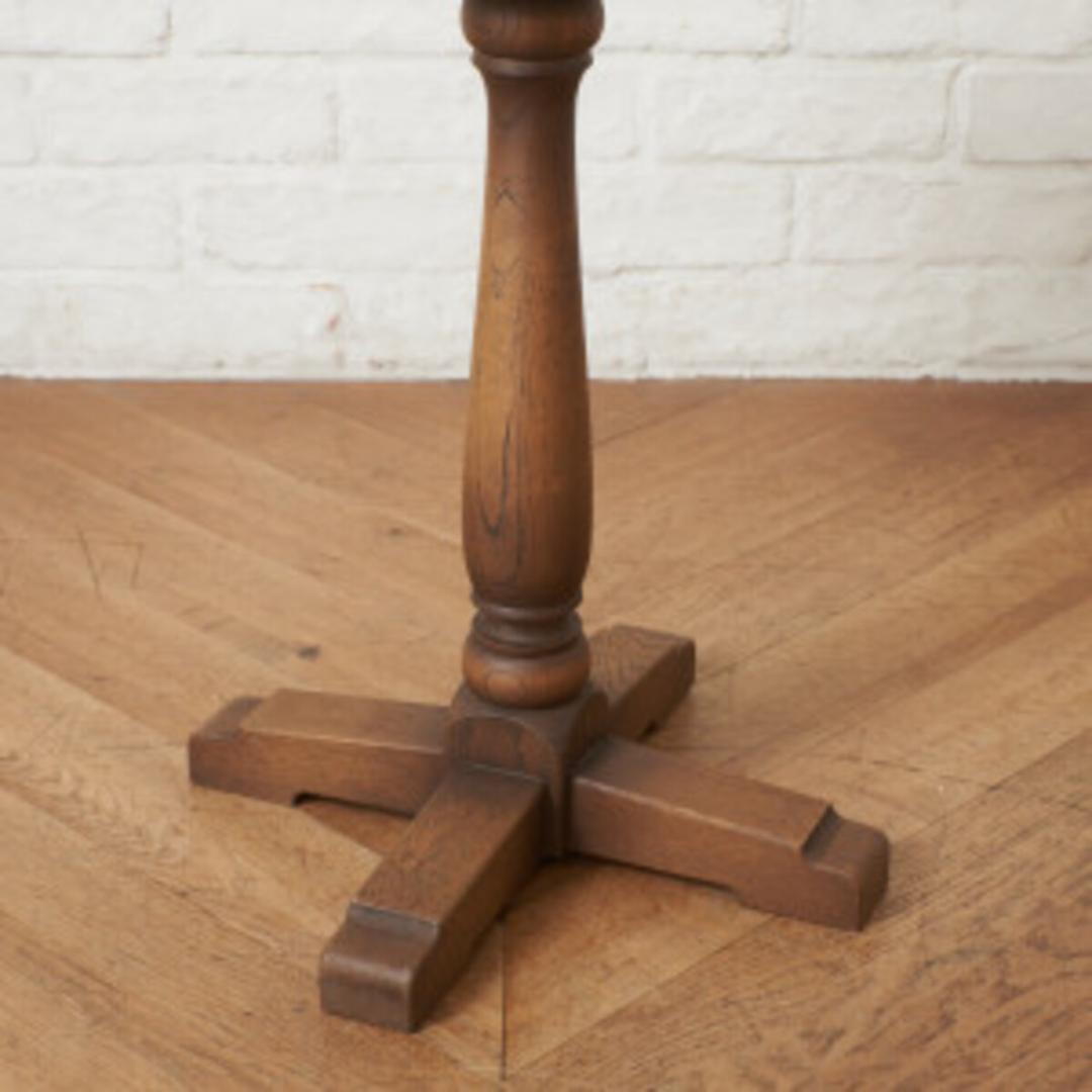 91112★オーク材 サイドテーブル 花台 オケージョナルテーブル