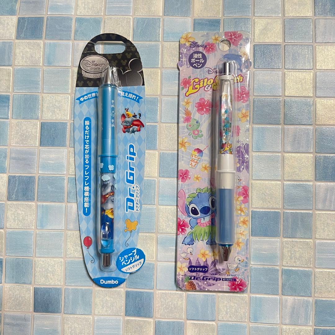 ディズニーxドクターグリップ　ダンボ　スティッチ　シャーペンシルボールペンセット