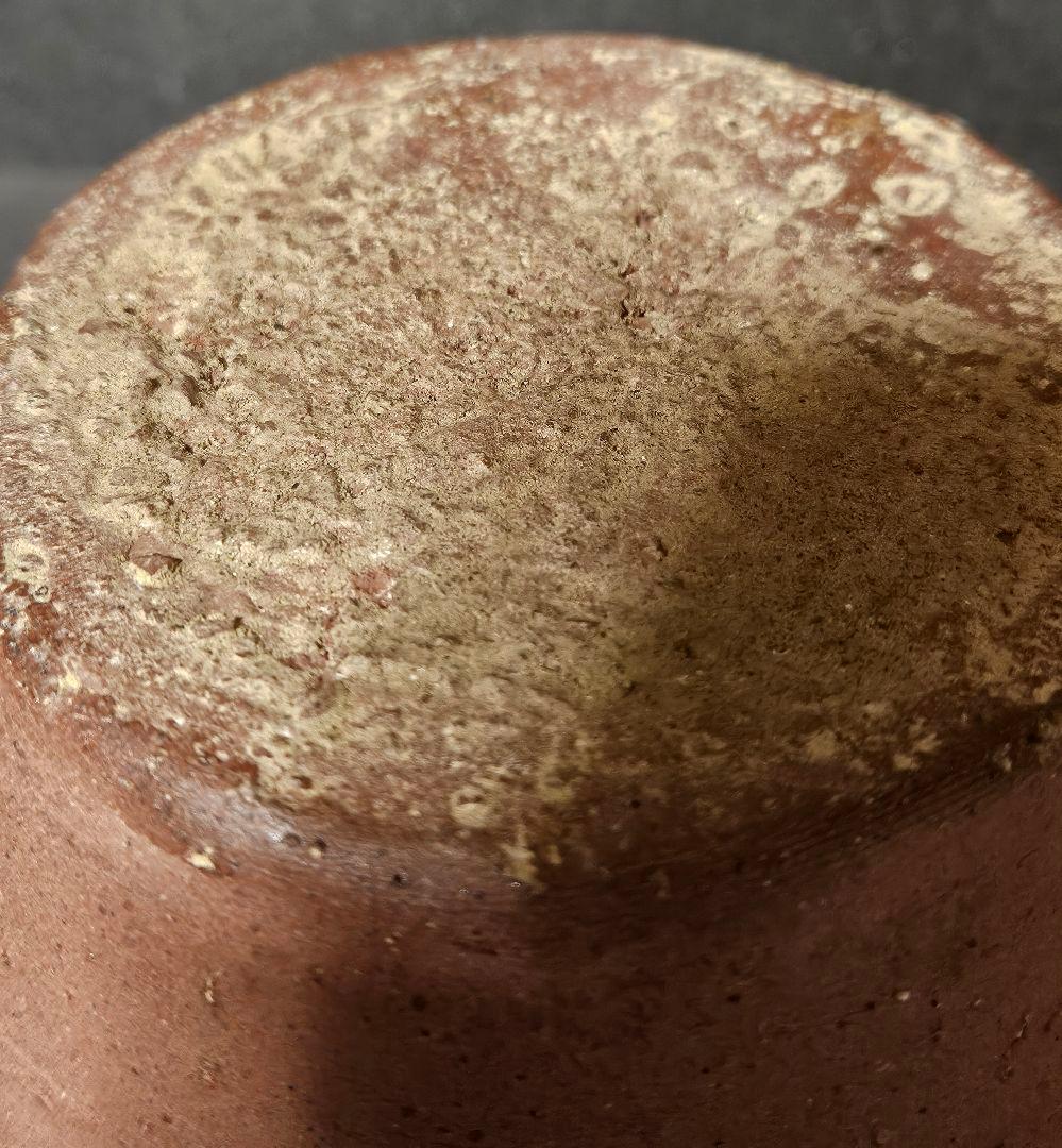 【時代古作品❗】明治時代頃　古備前　波状文様　片口壺　花入れ　花生け　茶道具