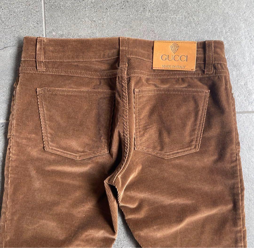 グッチ GUCCI 良質コーデュロイパンツ　美脚　ブラウン　美品 レア