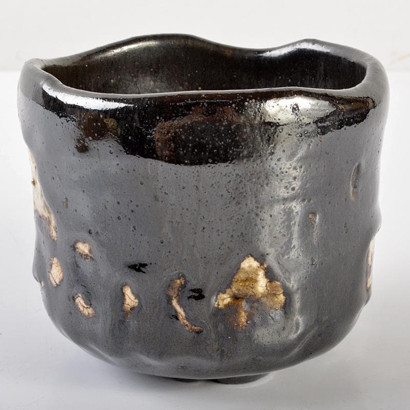 茶道具　尾形乾山造　富士図　黒筒茶碗　極め箱　M　R6620