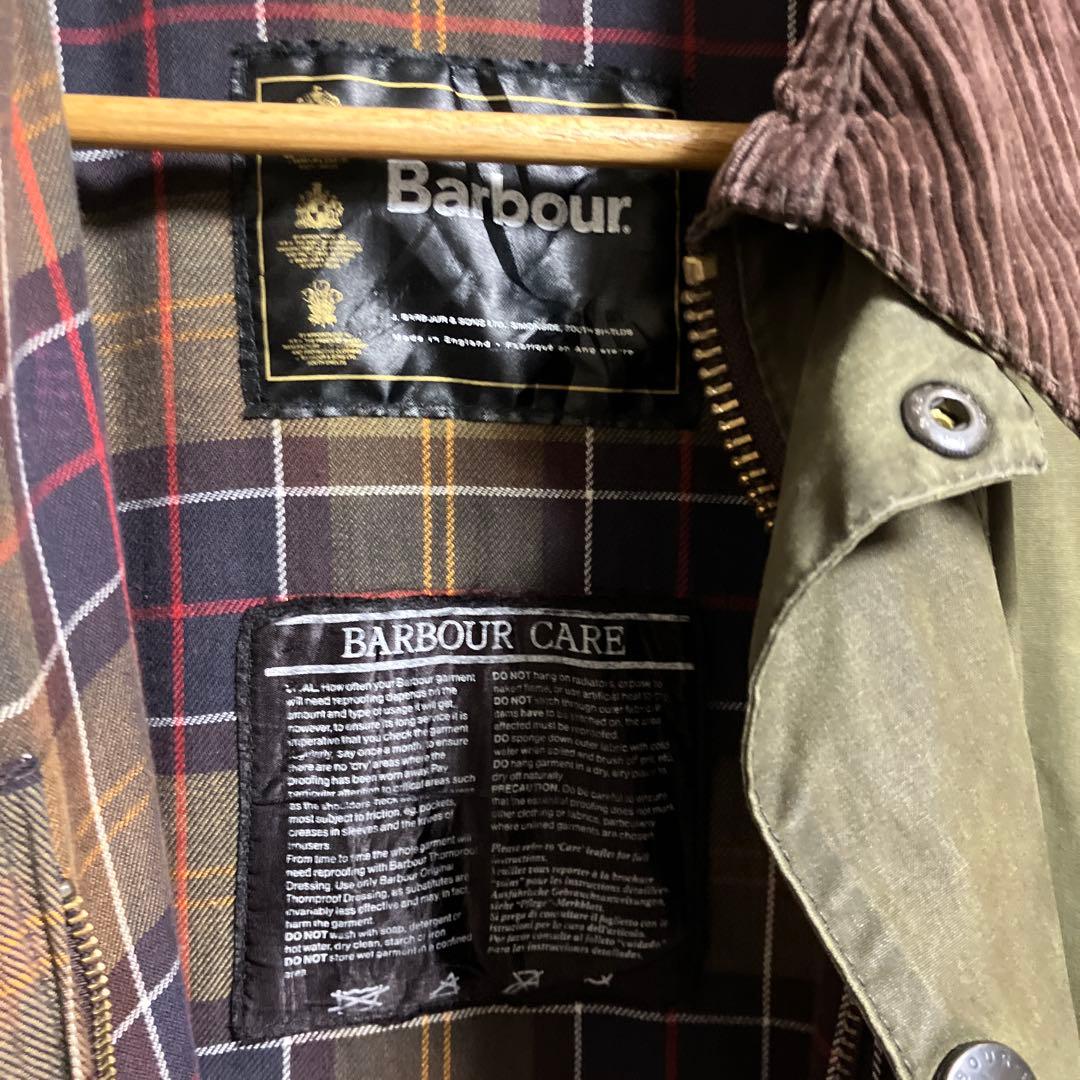 値下‼️Barbourノンオイルジャケット セージグリーン