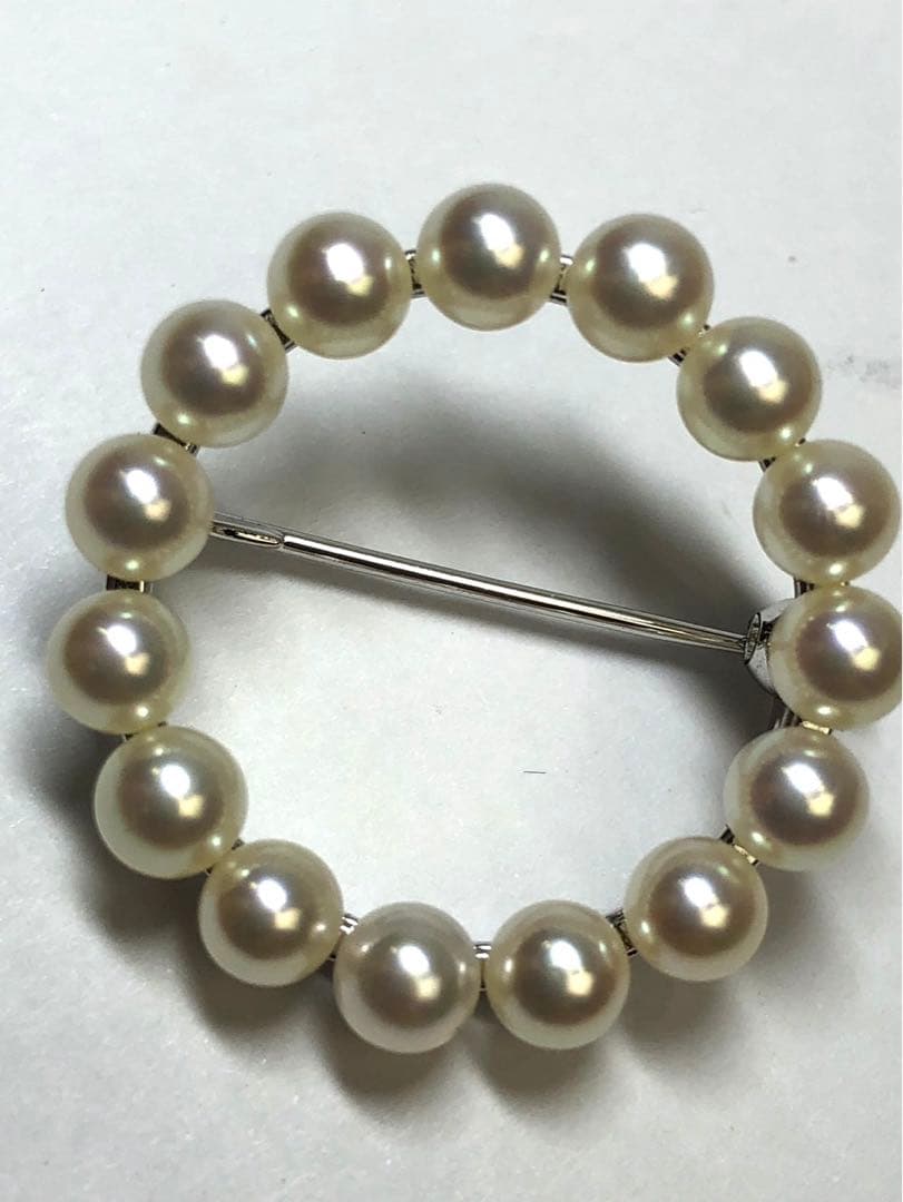 希少MIKIMOTO ミキモト パール ブローチ アコヤ真珠　本真珠　3.8g