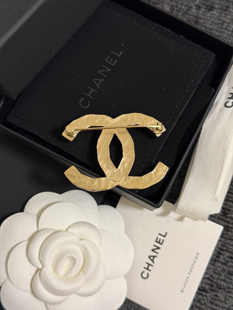 CHANEL ブローチ　ゴールド　パール　正規品