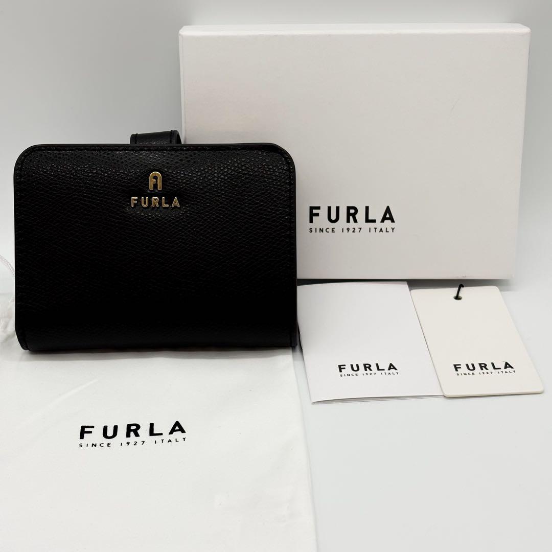 ♡新品未使用♡ フルラ FURLA 2つ折り財布 ブラック