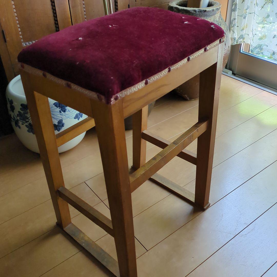 アンティーク　ミシンの椅子　イス　スツール　古民家