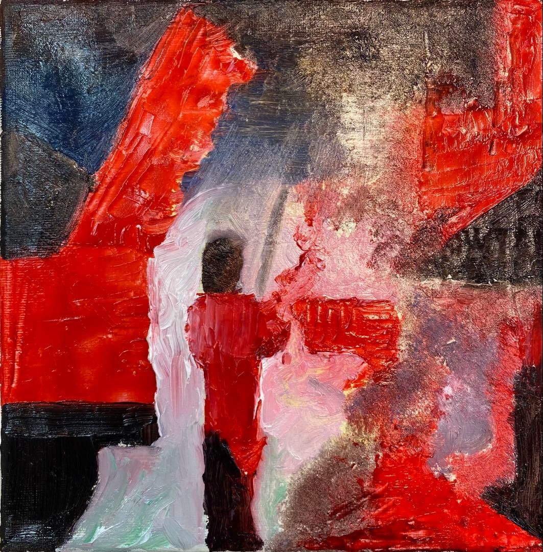 抽象油彩画 『火事と栄誉礼』