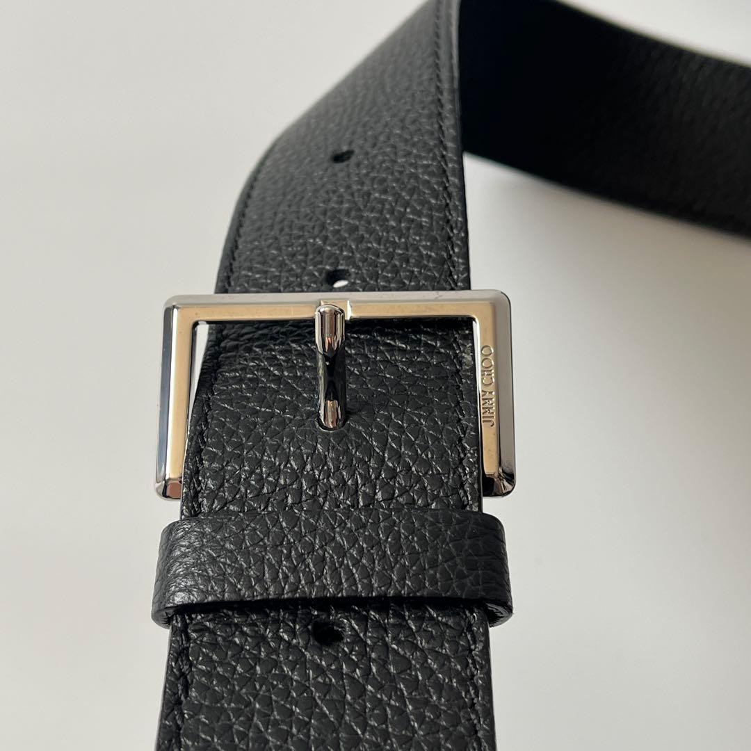 ジミーチュウ　ペガシ　カメラバッグ　スタースタッズ　レザー　ブラック　斜め掛け