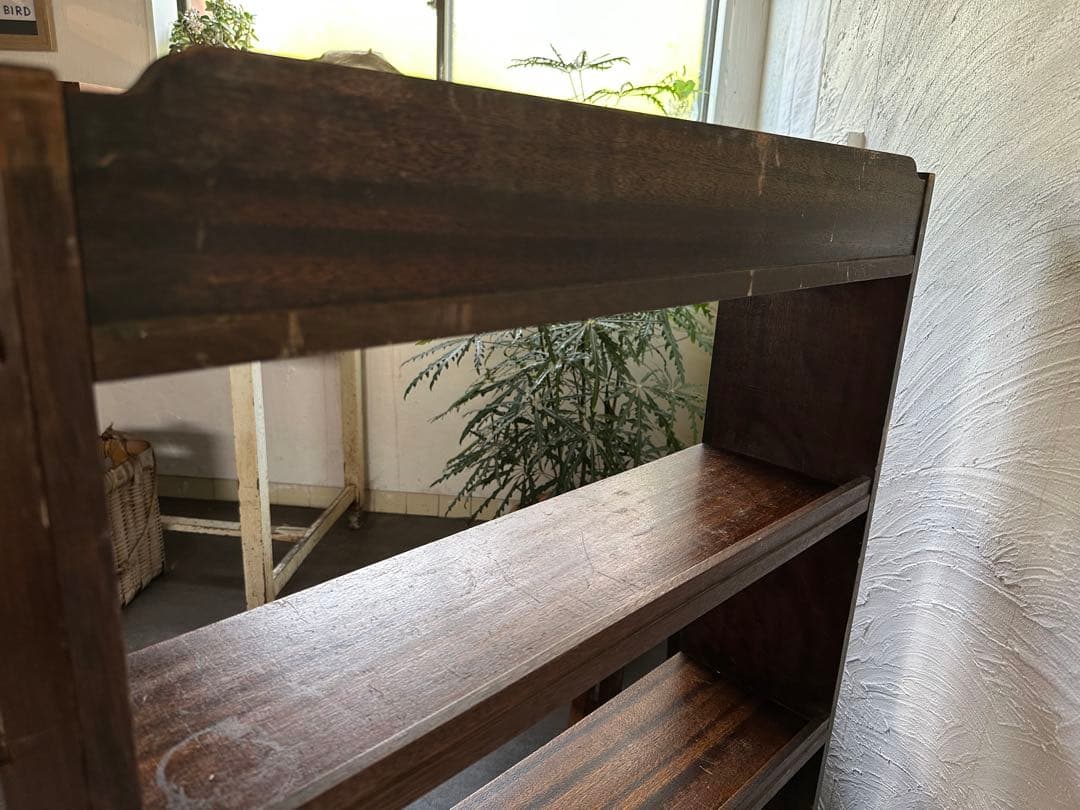 木製本棚　古道具　アンティーク　マガジンラック