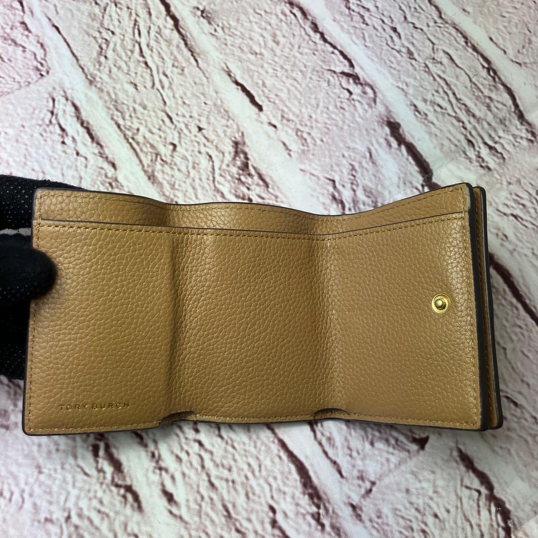 極美品✨トリーバーチ 三つ折り財布 マックグロー シボ革 レザー ステッチ