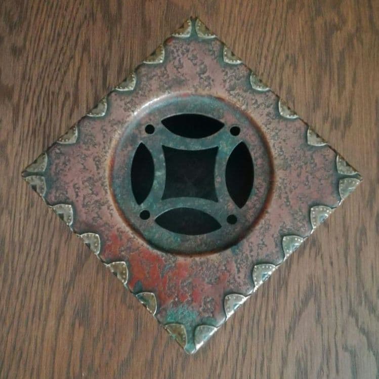 逸品　緋銅　毛織式　香炉　花活け　灰皿　松栄堂　明治金工　和骨董　アンティーク