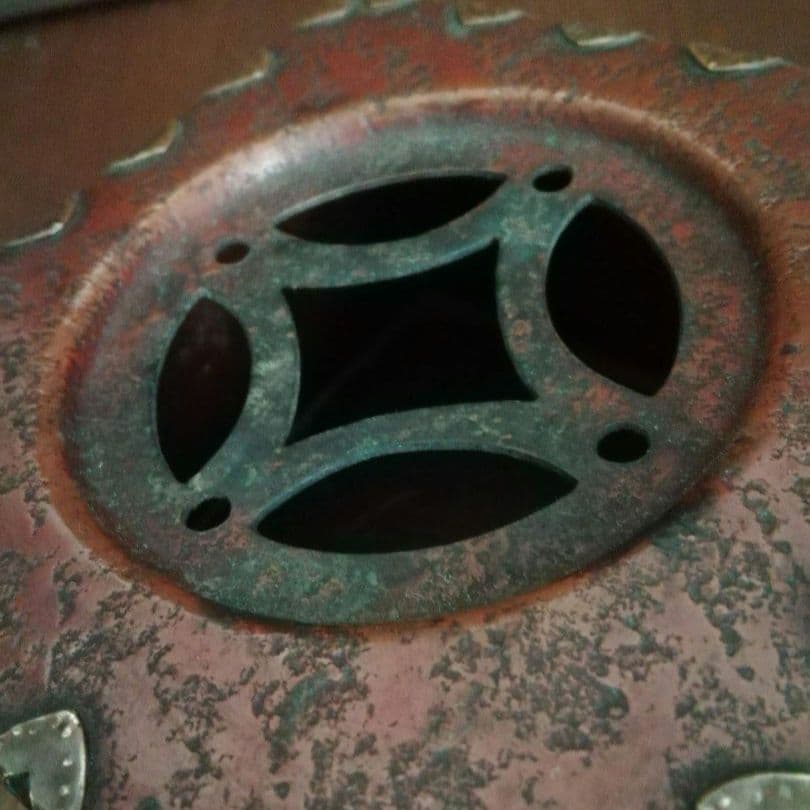 逸品　緋銅　毛織式　香炉　花活け　灰皿　松栄堂　明治金工　和骨董　アンティーク