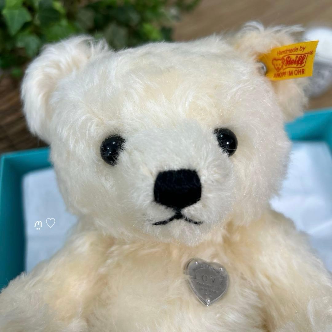 リターントゥティファニーラブテディベア　シュタイフコラボ　ホワイト　ぬいぐるみ