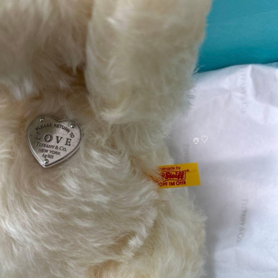 リターントゥティファニーラブテディベア　シュタイフコラボ　ホワイト　ぬいぐるみ