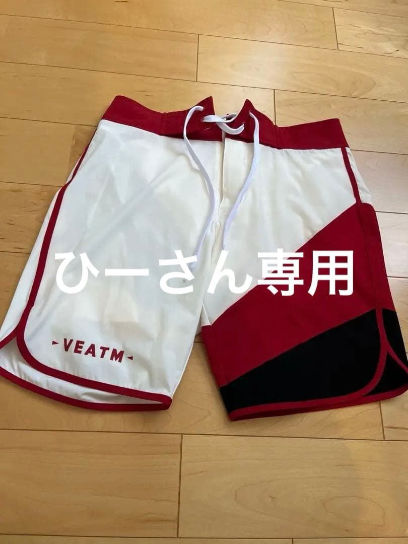 VEATM 水着 Sサイズ ホワイト/レッド/ブラック