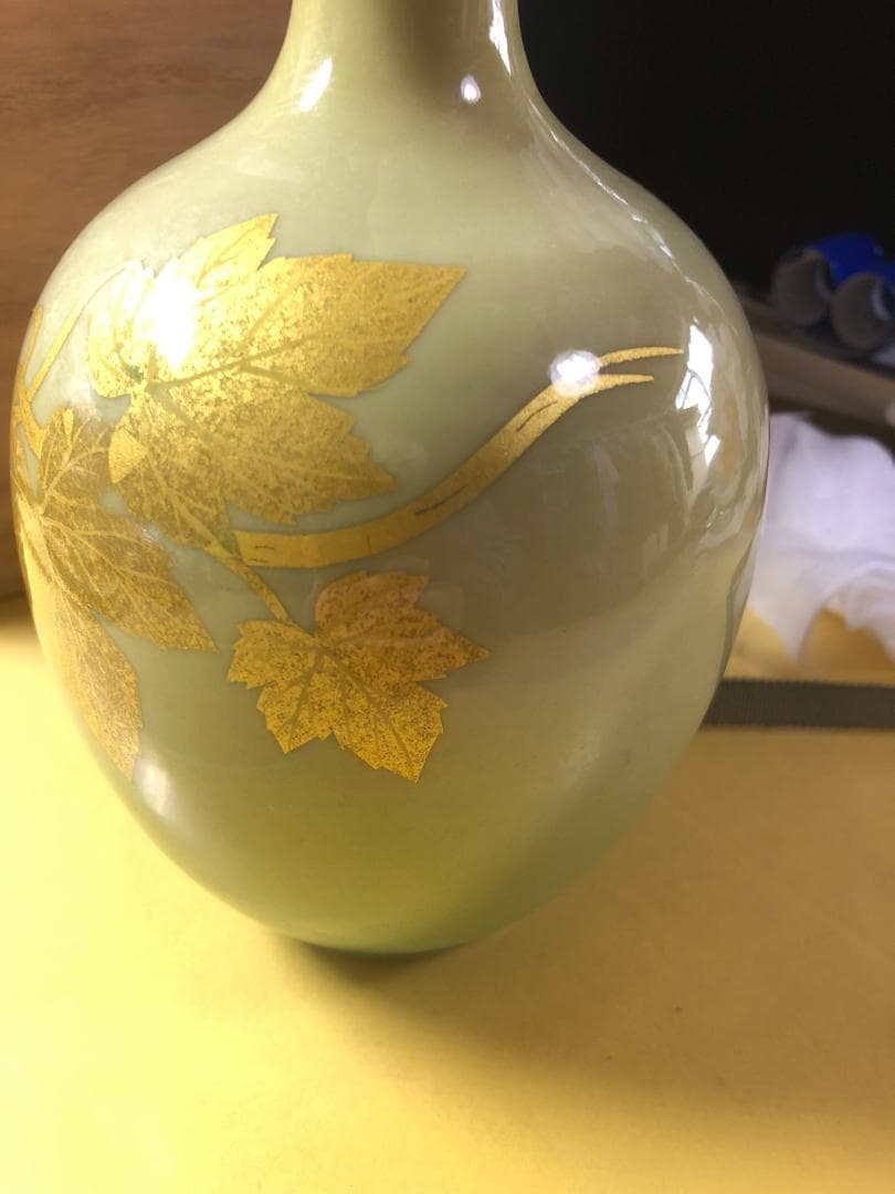 本物　九谷焼 人間国宝吉田美統 花生