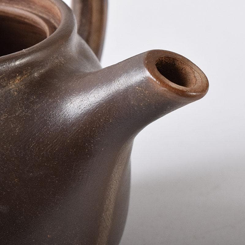 煎茶道具　秋田焼　奥田道遊造　からくり　蛙急須　だるま湯呑　3点　M　7679