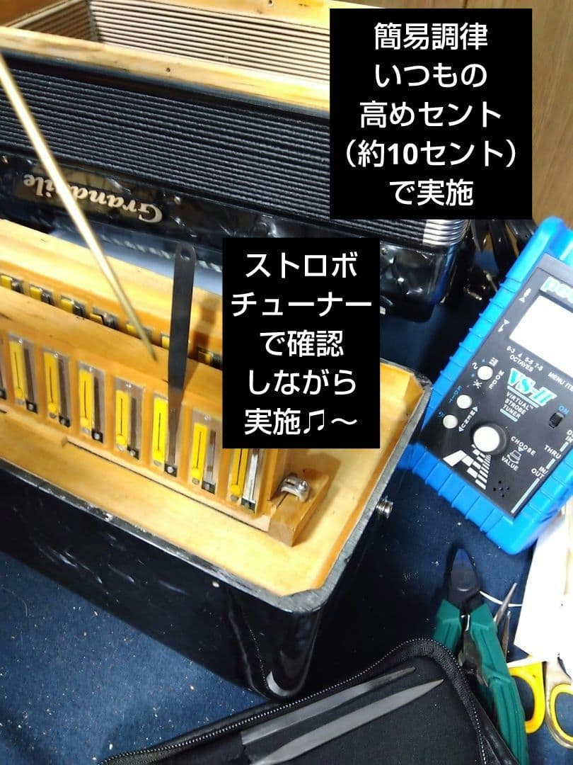 【美品即演奏可】TOMBOアコーディオンGrandaile GT32 簡易調律済