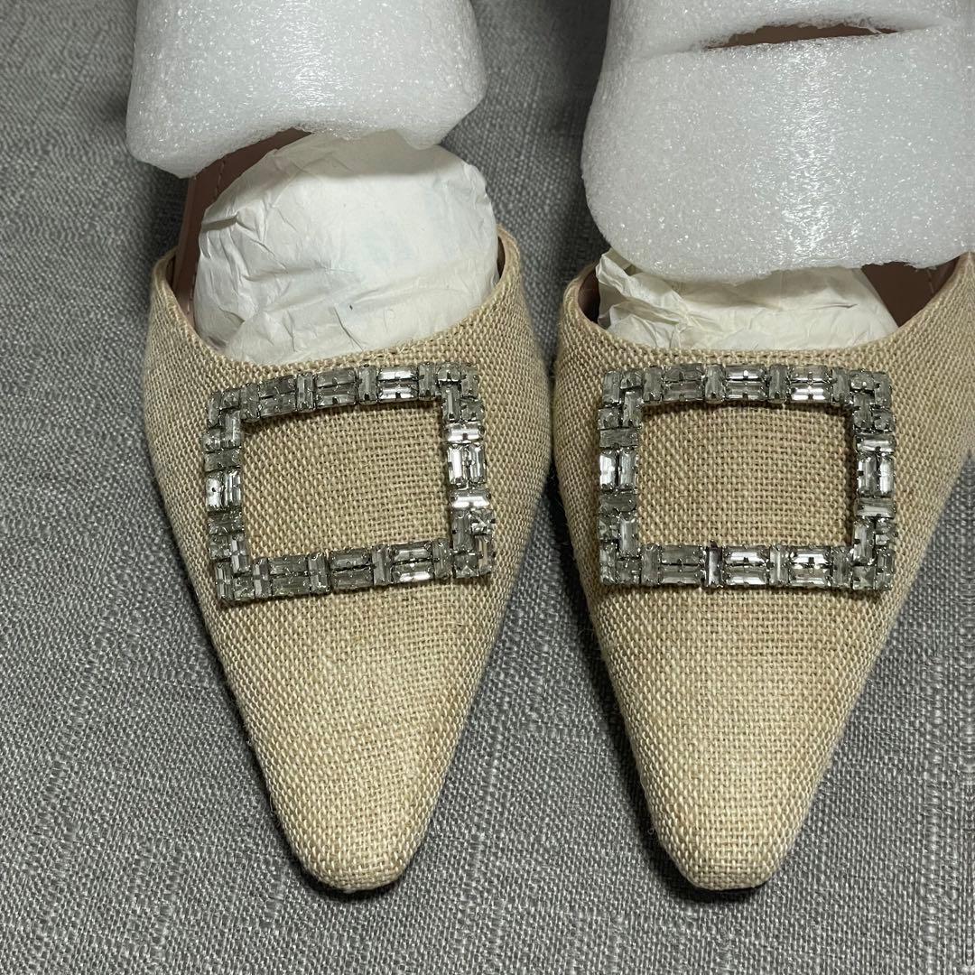 Herlipto LinenBlendCrystalMules ハーリップトゥ