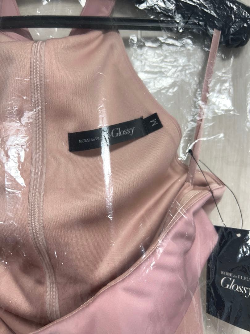 新品 ローブドフルール バストジップ チョーカー ドレス キャバ ミニ ピンク