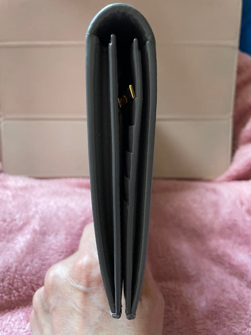 CELINE グレージュ 長財布　ラージストラップウォレット