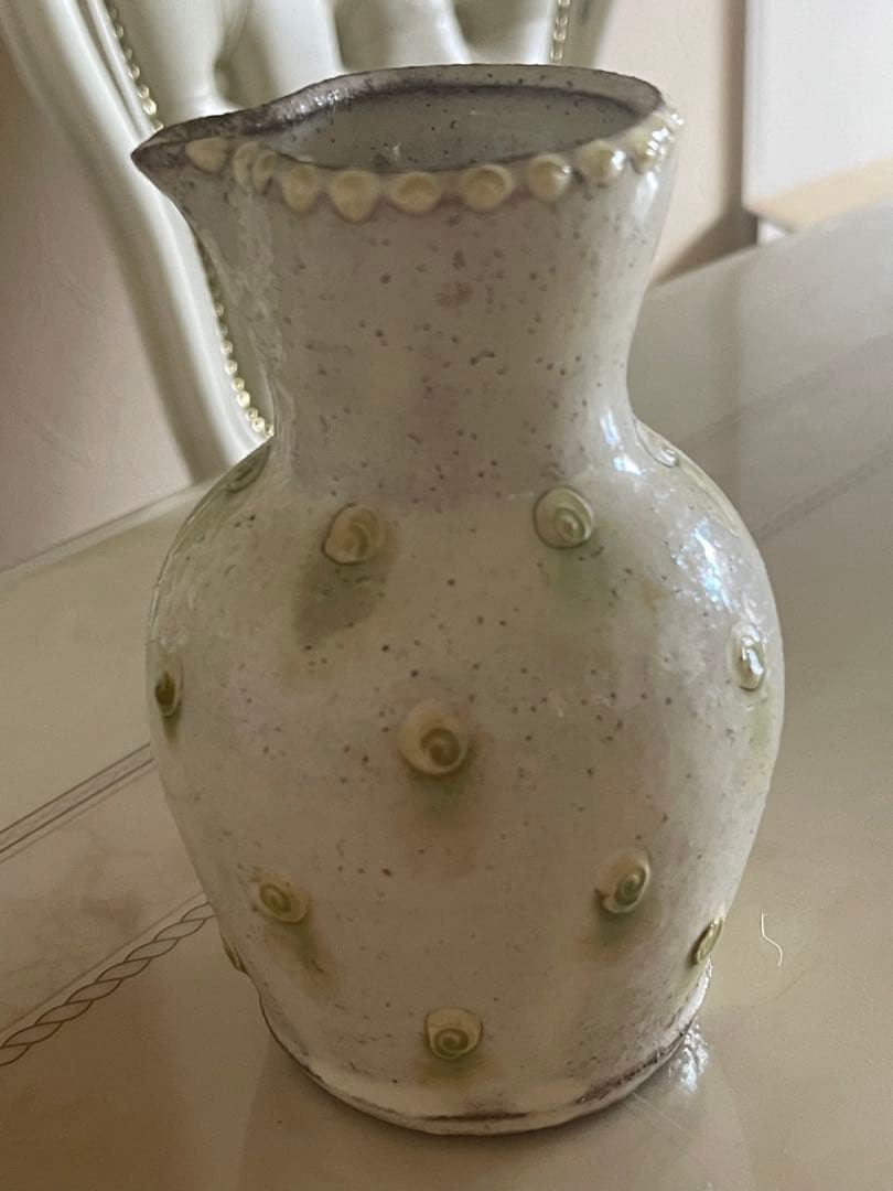 船木研兒　白釉壺　ピッチャー