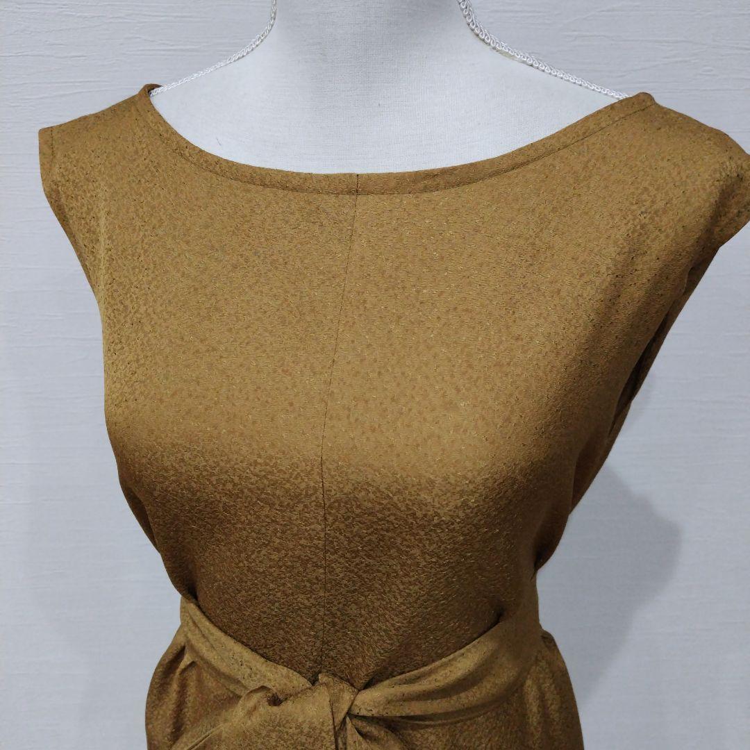 振袖　フレンチワンピースドレス 　リボン付き　福寿茶色　新品未使用品