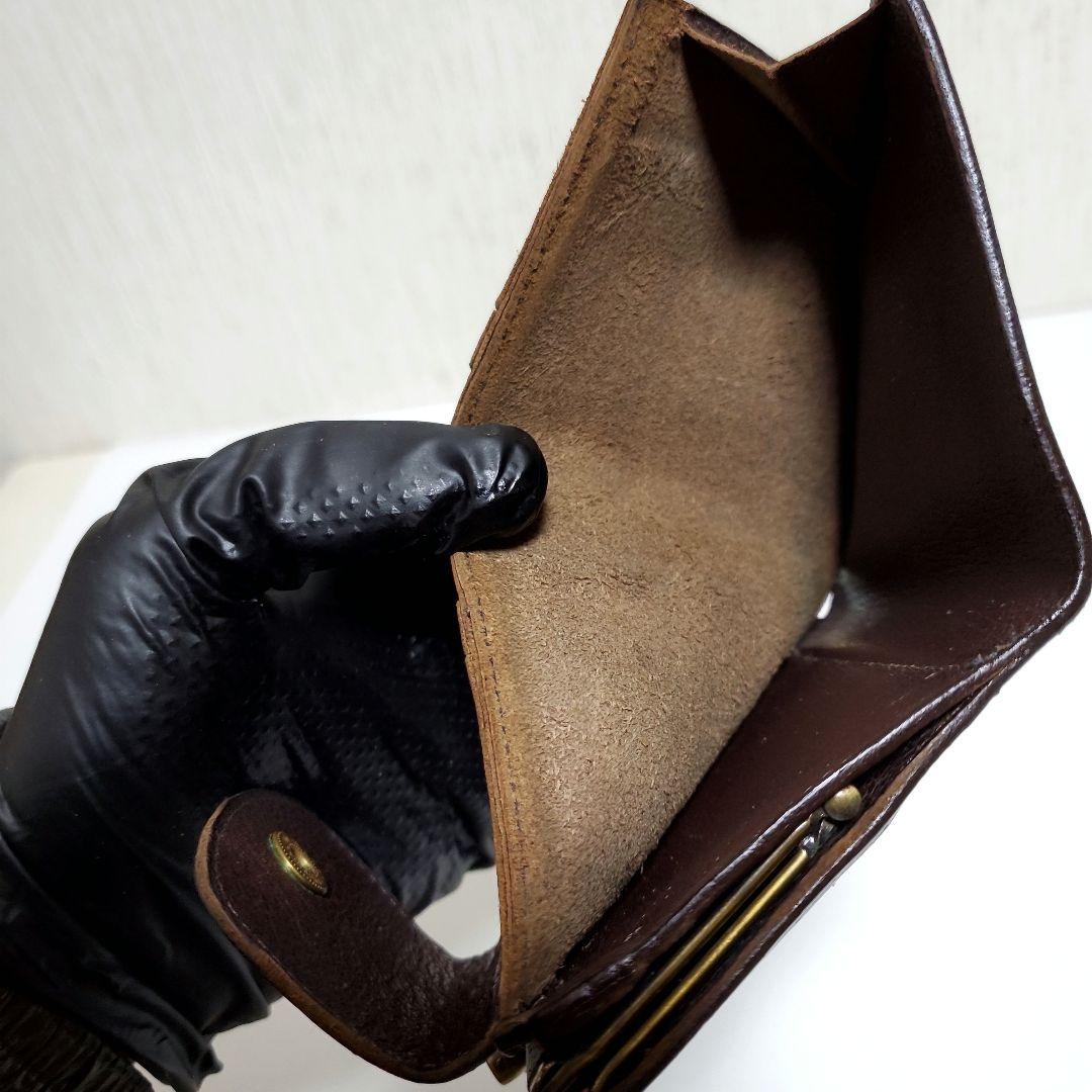 正規品　IL BISONTE　イルビゾンテ　二つ折り財布　ブラウン　良品フラップ