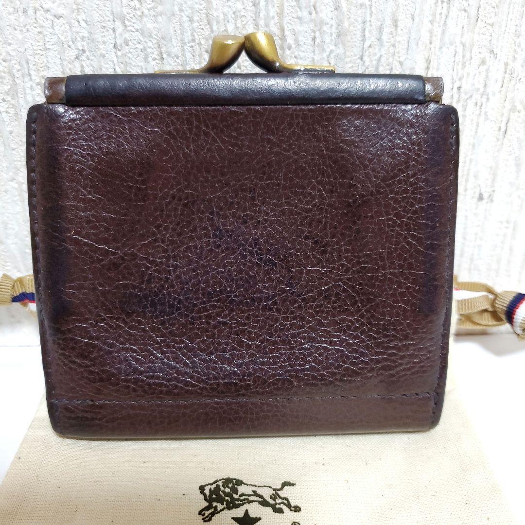正規品　IL BISONTE　イルビゾンテ　二つ折り財布　ブラウン　良品フラップ