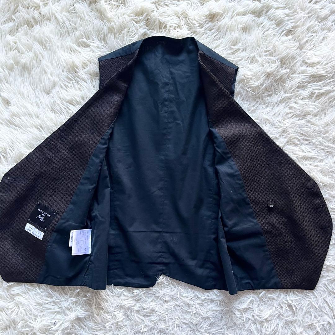 <美品タグ付>TAGLIATORE ブラウン ウール ダブル ジレ サイズ42