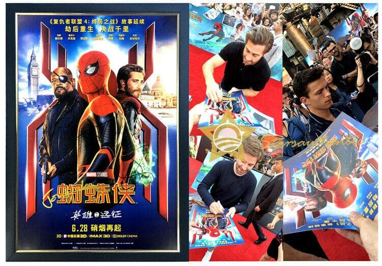 直筆サイン入りポスタートム・ホランド  ジョン・ワッツ /フレーム別/SA鑑定済