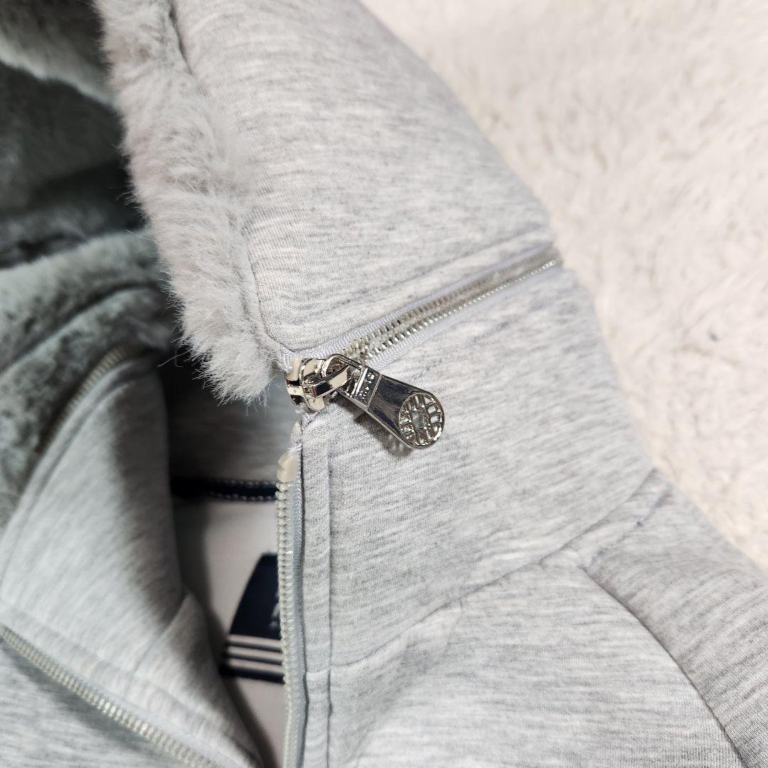 美品 ムータマリン ボンディングパーカー 2way ビッグロゴ ダブルジップ