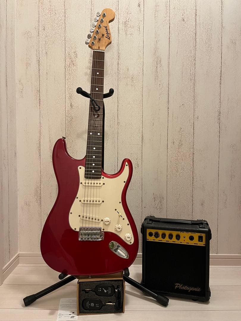 Legend ストラトキャスタータイプ エレキギター アンプ ワイヤレスシールド