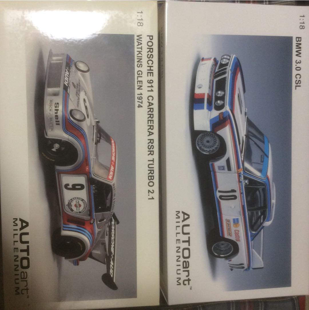 オートアート1/18 ポルシェ911カレラ RSR BMW3.0CSL