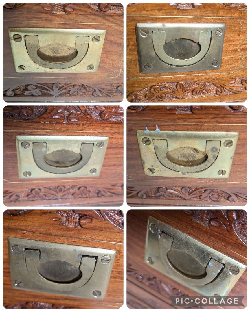 アンティーク　木彫　家具　彫刻　 チェスト 引き出し