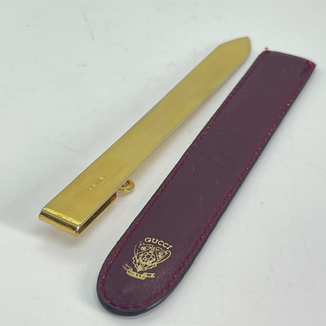 GUCCI グッチ ペーパーナイフ ヴィンテージ ゴールド ボルドー