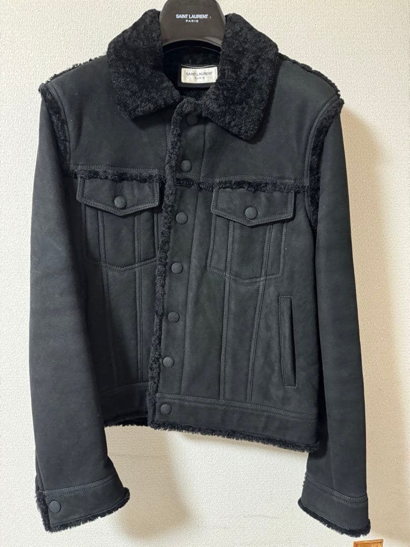 【極美品】SAINT LAURENT シープスキンジャケット 黒