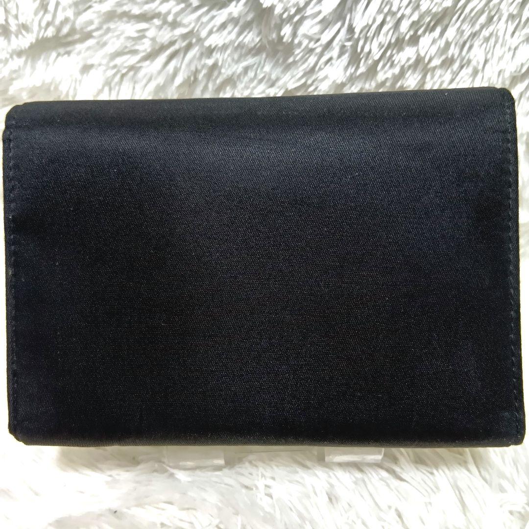 美品　プラダ　三つ折り財布　テスートナイロン　三角ロゴプレート　ブラック　正規品