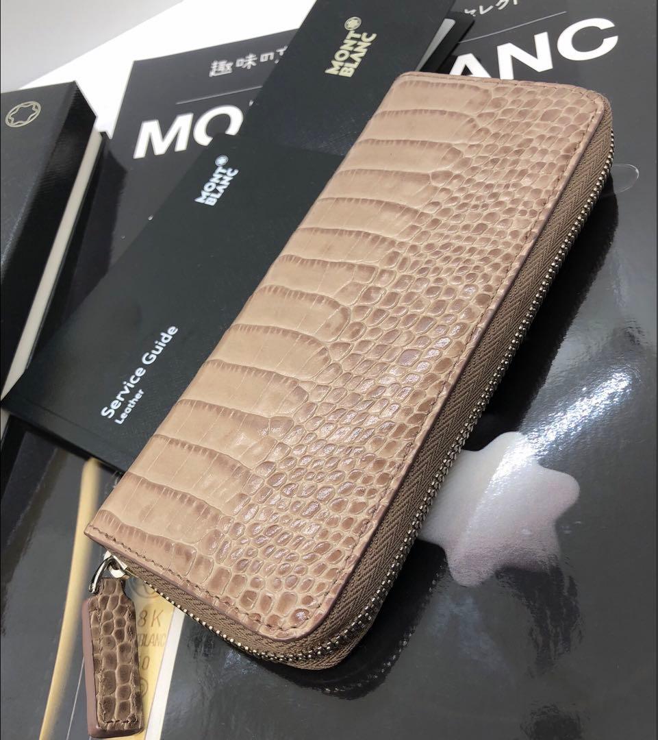 モンブラン　★完売極上最高逸品！アリゲーターデザイン・マイスター本革製ペンポーチ
