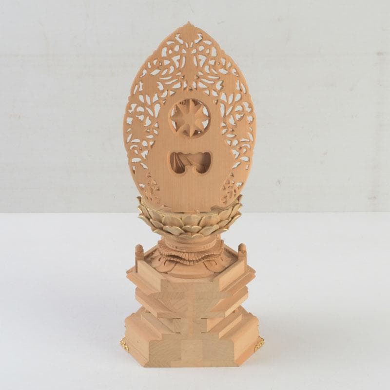 仏教美術　桧彫刻　釈迦如来座像　仏像　蓮華台　C　9251