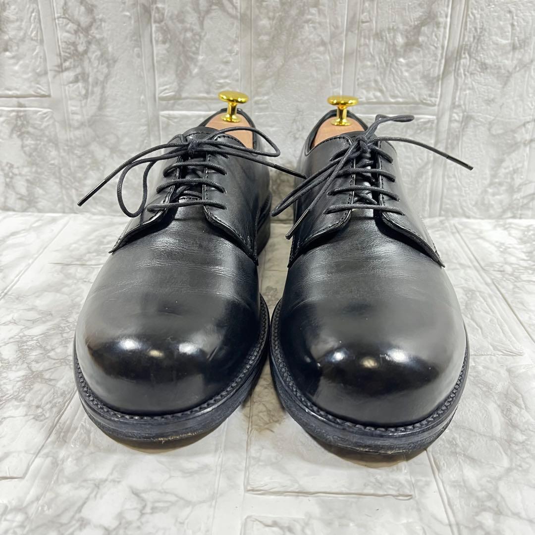 【美品】PADRONE ダービーシューズ　プレーントゥ　ブラック　本革　26.5