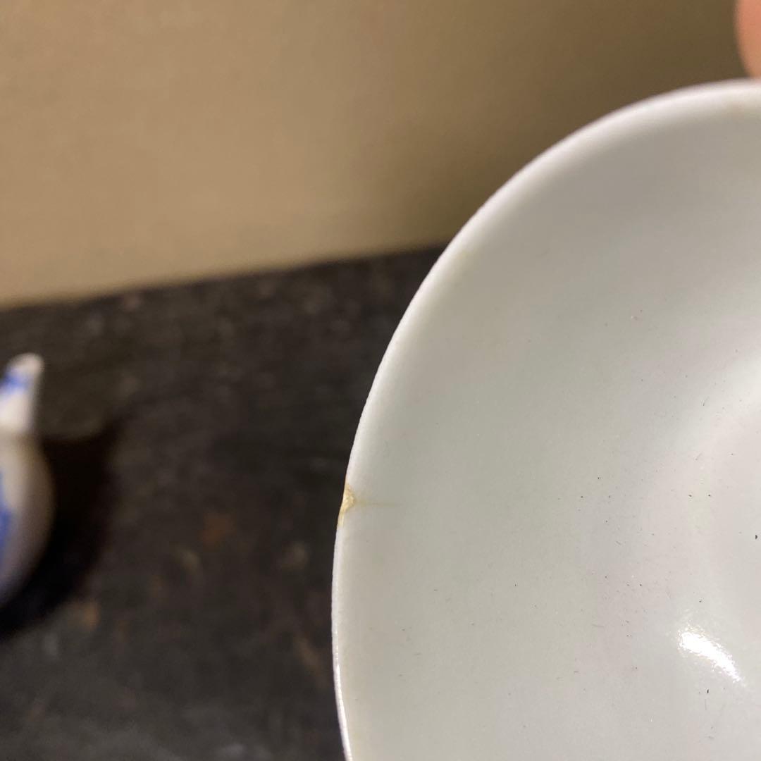 中国年号入　染付人物分煎茶器セット