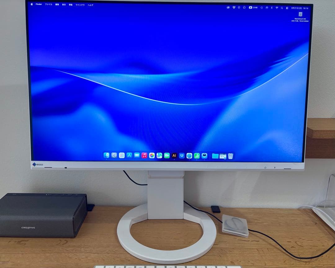 EIZO EV2480 ホワイト　電源ケーブル＋タイプCケーブル＋箱付き