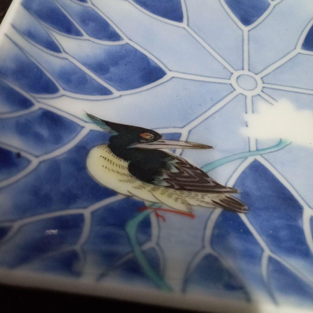 鍋島鳥絵皿、サイズ、１１−１１センチ