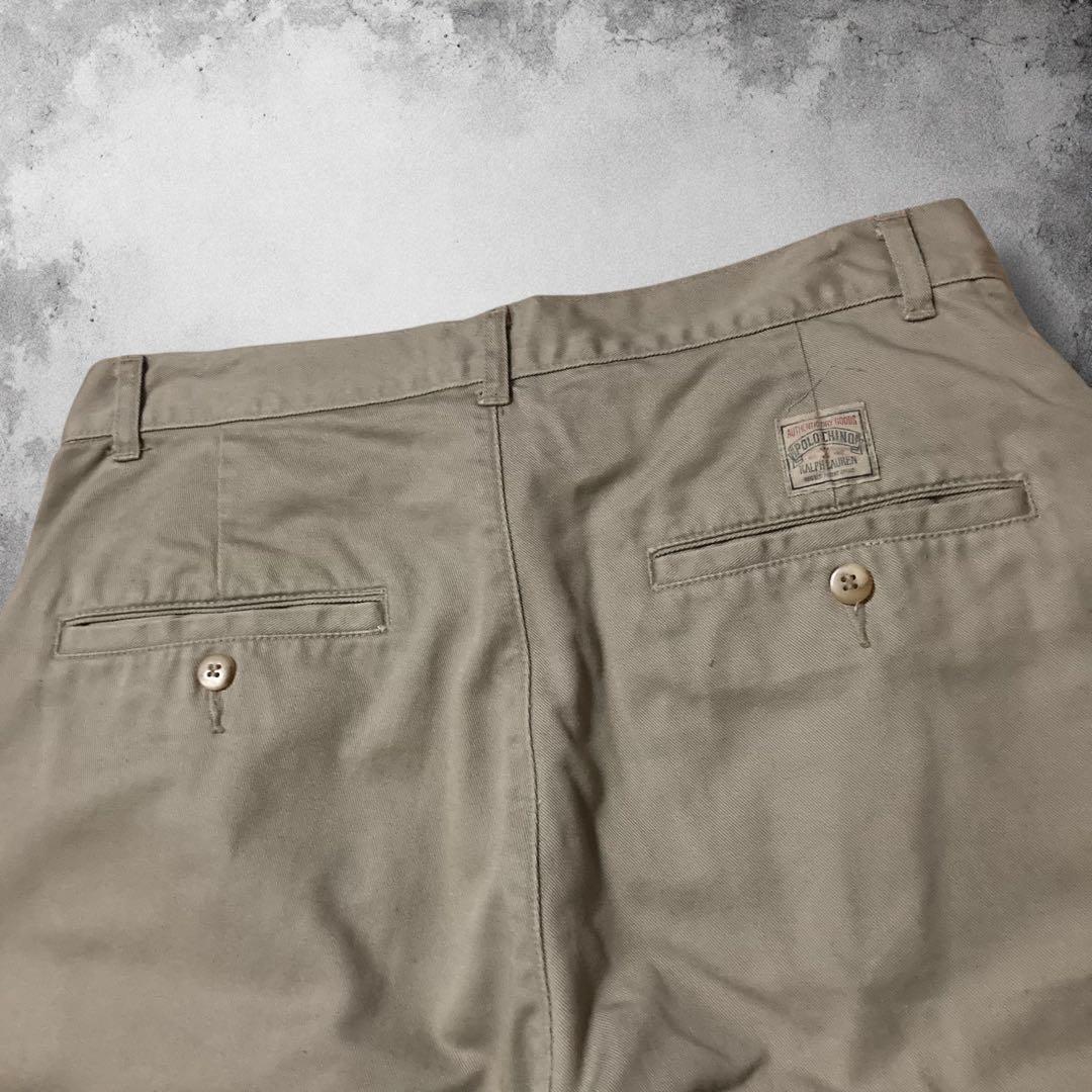 90s USA製 RalphLauren ワイド ツータック チノパン ポロチノ
